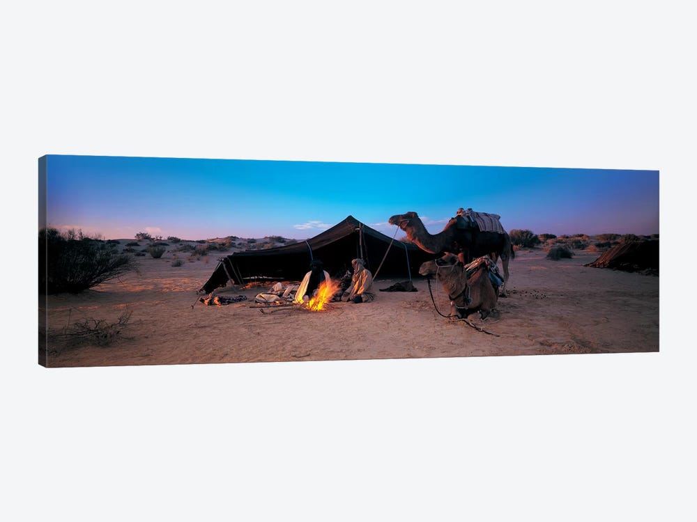 Bedouin Camp At Dusk, Sahara Desert, Tunisia, Africa by Panoramic Images 1-piece Canvas Artwork