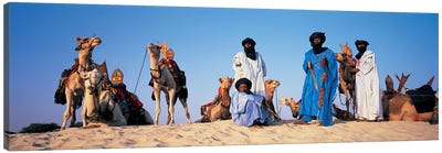 Tuareg Camel Riders, Mali, Africa Canvas Art Print - Desert Landscape Photography