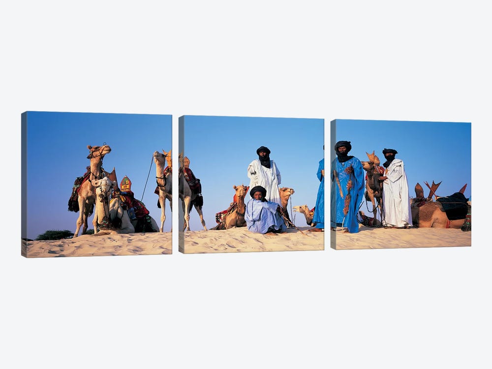 Tuareg Camel Riders, Mali, Africa by Panoramic Images 3-piece Art Print