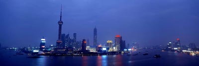 Skyline At Dusk, Lujiazui, Pudong, Shanghai, China by Panoramic Images acrylic art print