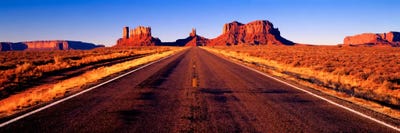View From U.S. Route 163, Monument Valley, Navajo Nation, Arizona, USA by Panoramic Images canvas print