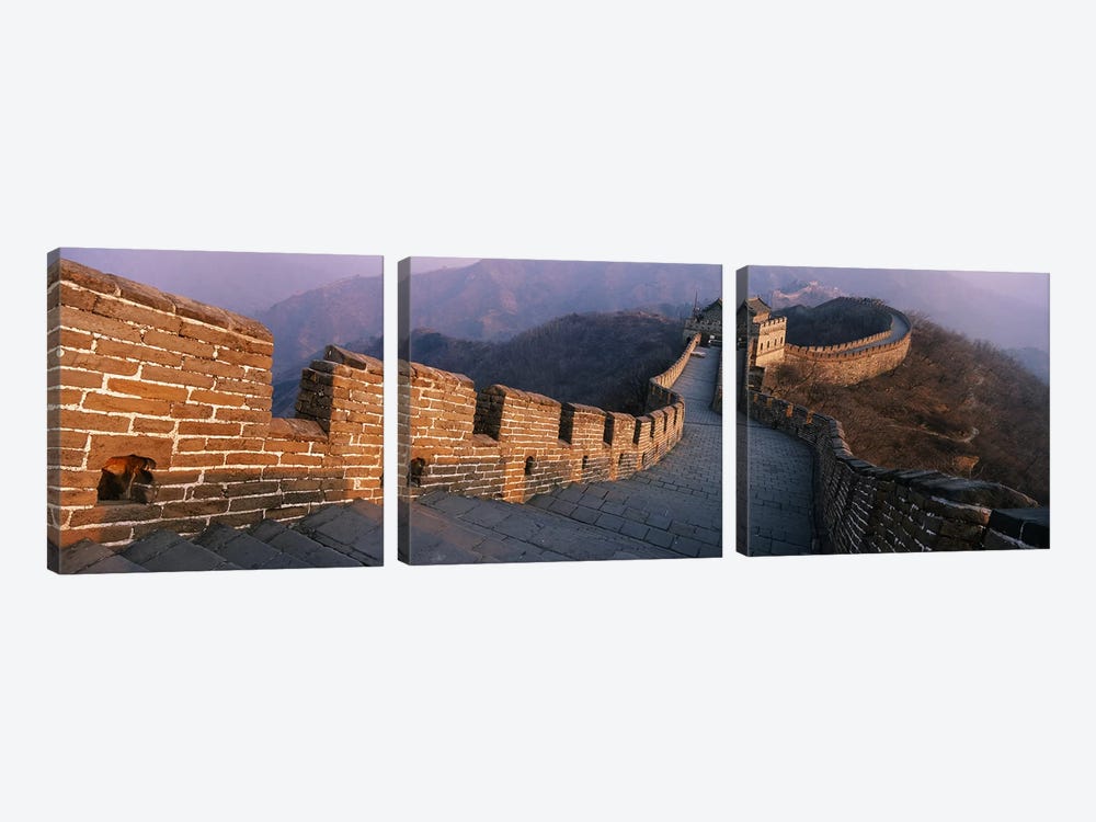 Mutianyu Section, Great Wall Of China, People's Republic Of China by Panoramic Images 3-piece Canvas Art
