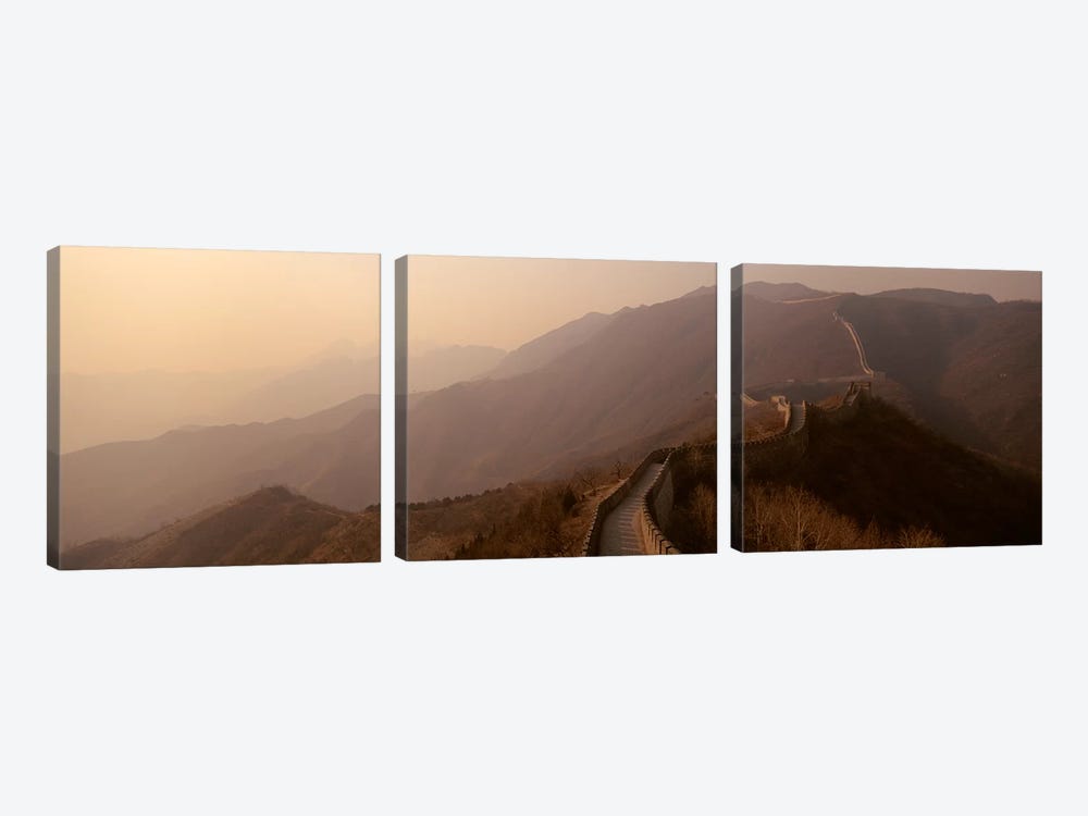 Mutianyu Section, Great Wall Of China by Panoramic Images 3-piece Canvas Art Print