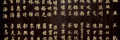 Close-Up Of Chinese Ideograms by Panoramic Images multi panel art