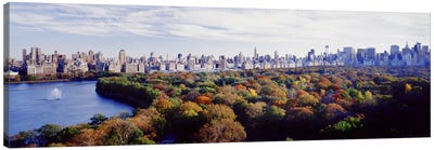 Buildings in a cityCentral Park, Manhattan, New York City, New York State, USA Canvas Art Print - Central Park