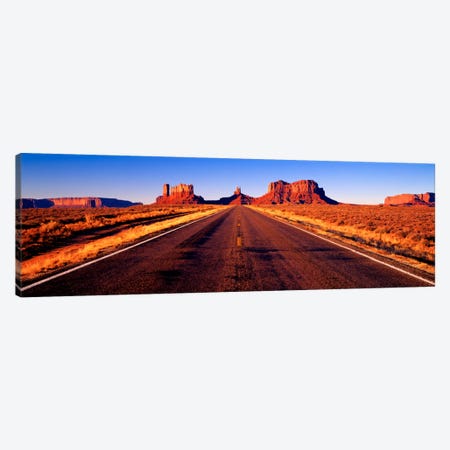 View From U.S. Route 163, Monument Valley, Navajo Nation, Arizona, USA Canvas Print #PIM432} by Panoramic Images Art Print