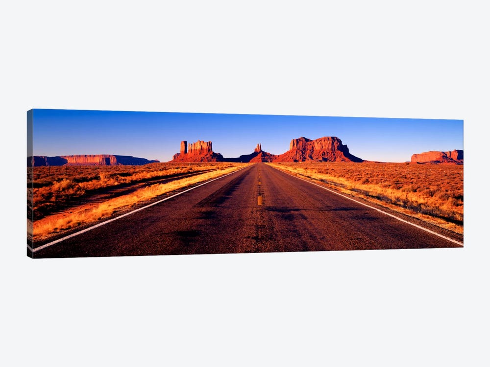 View From U.S. Route 163, Monument Valley, Navajo Nation, Arizona, USA by Panoramic Images 1-piece Canvas Artwork
