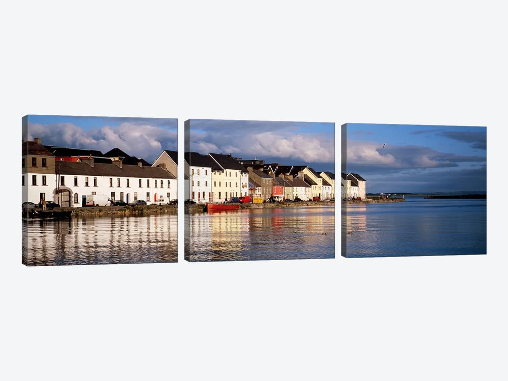 Waterfront Property, Ballyknow Quay, Galway, County Galway. Connacht Province, Republic Of Ireland by Panoramic Images 3-piece Canvas Art
