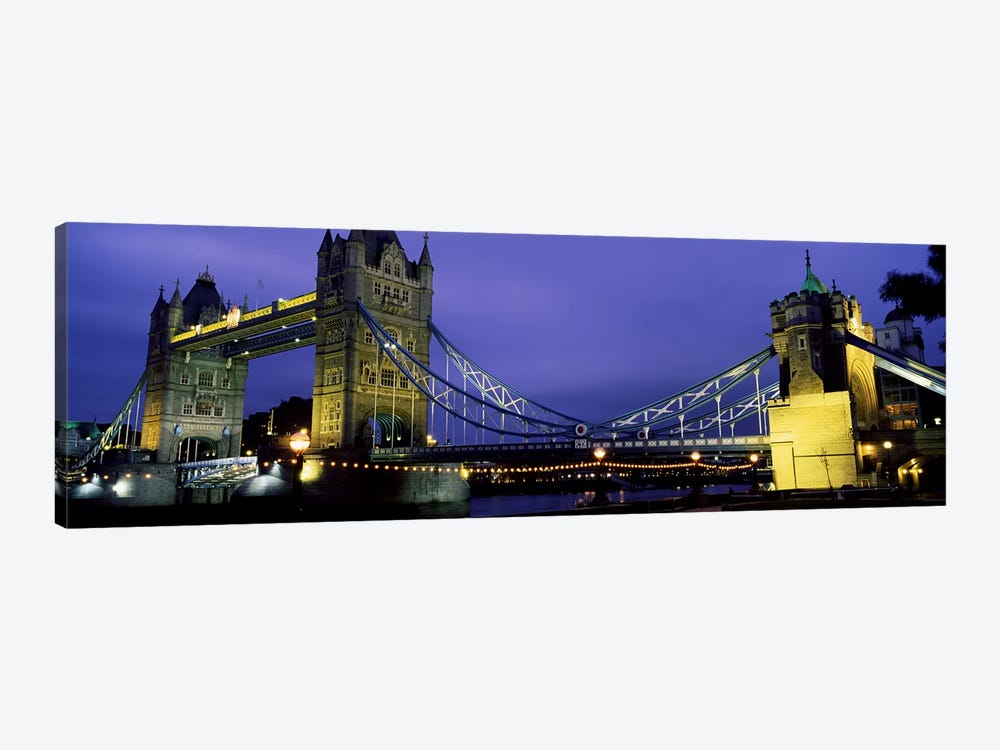 An Illuminated Tower Bridge At Night, London, England, United Kingdom by Panoramic Images 1-piece Art Print