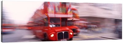 Double Decker Motion Blur, London, England, United Kingdom Canvas Art Print - England Art