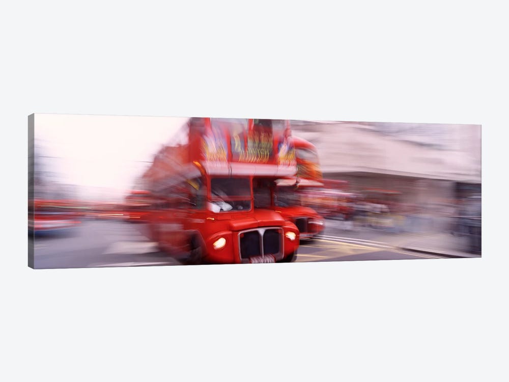 Double Decker Motion Blur, London, England, United Kingdom by Panoramic Images 1-piece Canvas Artwork
