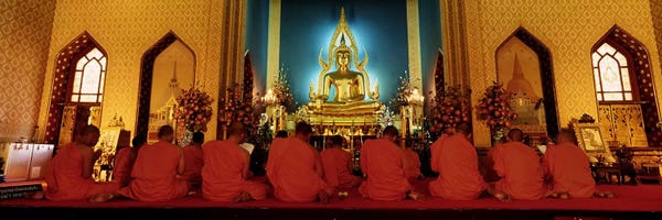 Thailand: MonksBenchamapophit Wat, Bangkok, Thailand by Panoramic Images