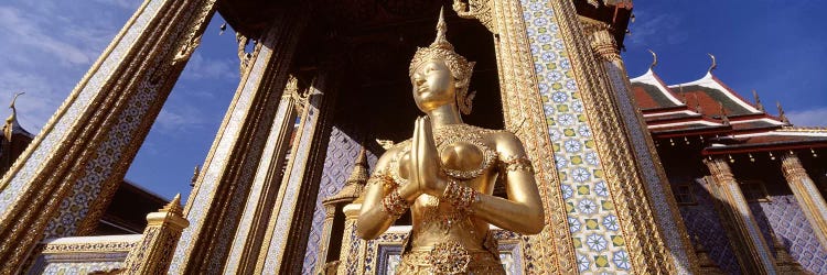 Low angle view of a statueWat Phra Kaeo, Grand Palace, Bangkok, Thailand by Panoramic Images wall art