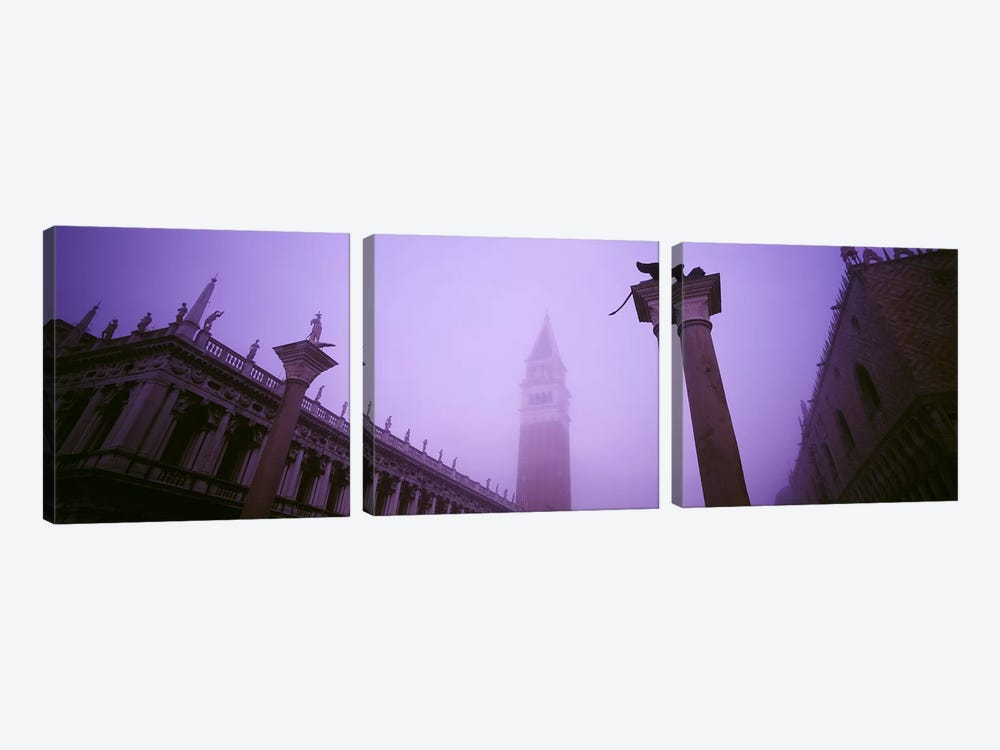 Foggy View Of Campanile di San Marco, St. Mark's Square, Venice, Italy by Panoramic Images 3-piece Canvas Art Print