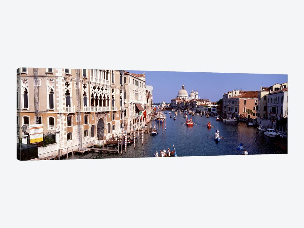Daily Gondola Activity On The Grand Canal, Venice, Italy by Panoramic Images 1-piece Canvas Artwork