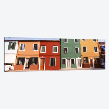 Richly Colored Buildings, Burano, Venetian Lagoon, Italy Canvas Print #PIM4369} by Panoramic Images Canvas Art