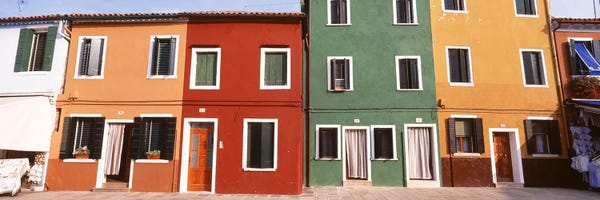 Burano: Richly Colored Buildings, Burano, Venetian Lagoon, Italy by Panoramic Images
