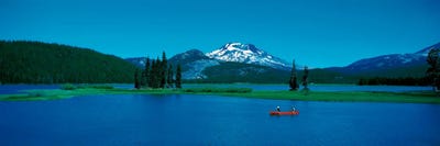 South Sister canoeing Sparks Lake OR USA by Panoramic Images canvas print