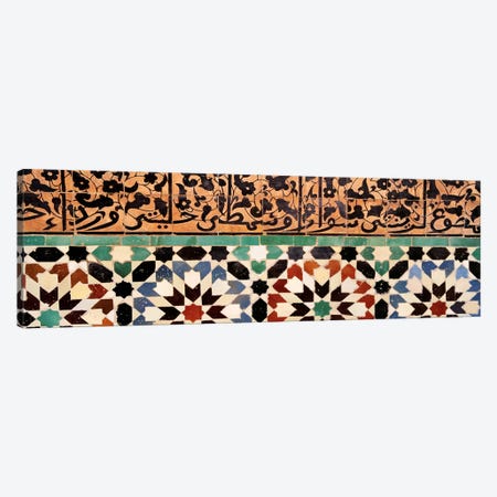Close-up of design on a wall, Ben Youssef Medrassa, Marrakesh, Morocco Canvas Print #PIM4380} by Panoramic Images Canvas Artwork