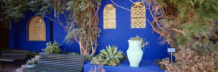 Majorelle Blue Colored Walls, Jardin Majorelle, Marrakech, Morocco