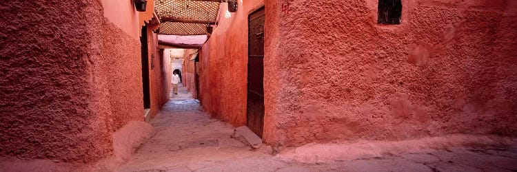 Earthen Walls Along A Lane, Medina Of Marrakech, Marrakech-Safi, Morocco