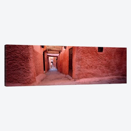 Earthen Walls Along A Lane, Medina Of Marrakech, Marrakech-Safi, Morocco Canvas Print #PIM4386} by Panoramic Images Art Print