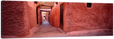 Earthen Walls Along A Lane, Medina Of Marrakech, Marrakech-Safi, Morocco Canvas Art Print - Marrakesh