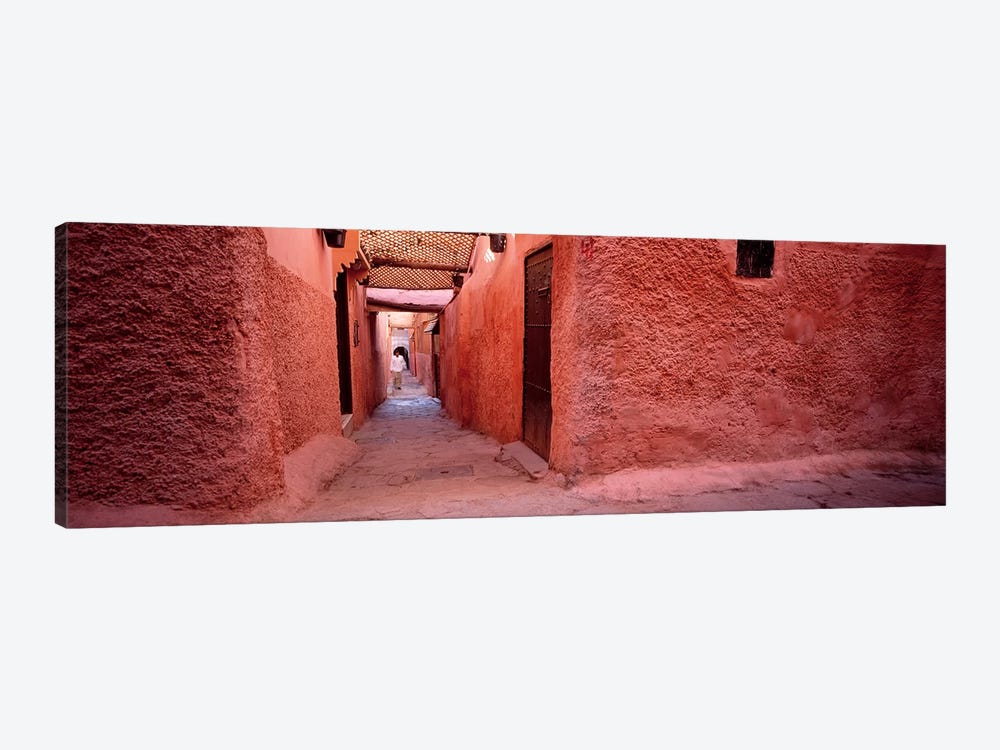 Earthen Walls Along A Lane, Medina Of Marrakech, Marrakech-Safi, Morocco by Panoramic Images 1-piece Canvas Artwork