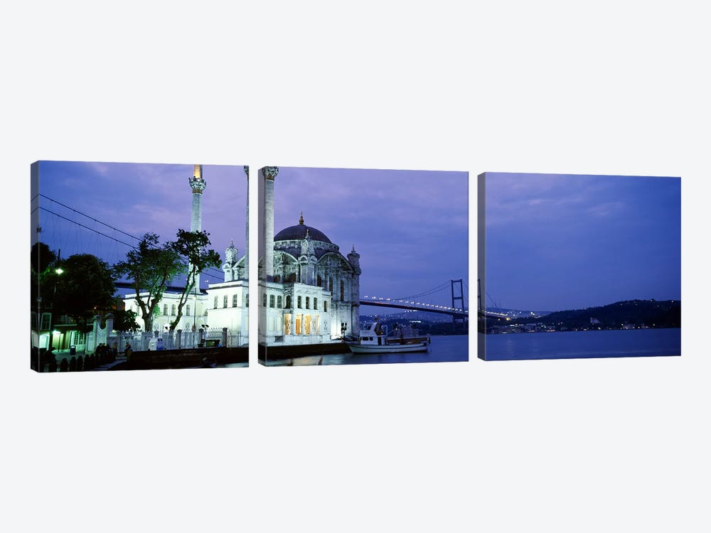 Ortakoy Mosque, Istanbul, Turkey by Panoramic Images 3-piece Canvas Wall Art