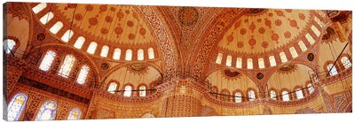 Interior, Blue Mosque, Istanbul, Turkey Canvas Art Print - Arches