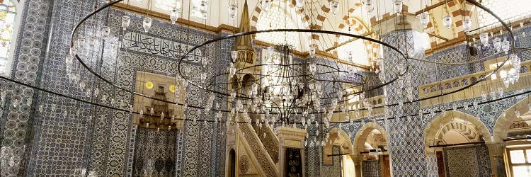 Interiors of a mosque, Rustem Pasa Mosque, Istanbul, Turkey