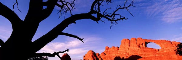 Utah: Skyline Arch At Sunset, Arches National Park, Grand County, Utah, USA by Panoramic Images