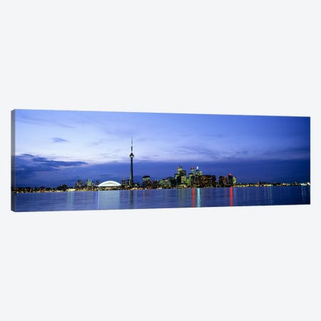 Downtown Skyline At Dusk, Toronto, Ontario, Canada Canvas Print #PIM4414} by Panoramic Images Art Print