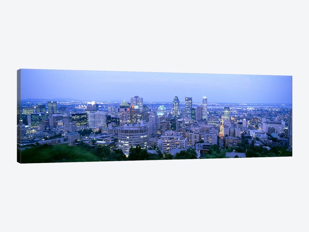 Downtown Skyline At Dusk, Montreal, Quebec, Canada by Panoramic Images 1-piece Canvas Art Print