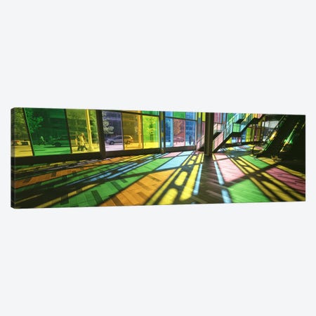 Colorful Shadows Of Kaleidoscope Wall (TransLucide), Palais des Congres de Montreal, Quebec, Canada Canvas Print #PIM4419} by Panoramic Images Canvas Wall Art