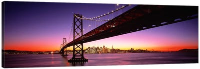 Bay Bridge San Francisco CA USA Canvas Art Print - Bridge Art