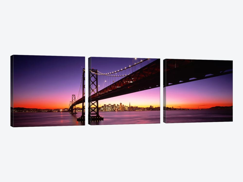 Bay Bridge San Francisco CA USA by Panoramic Images 3-piece Canvas Artwork