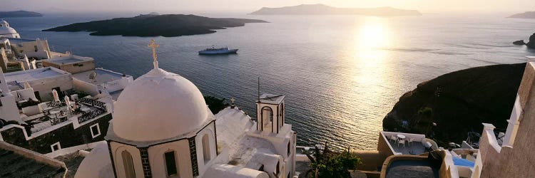 High angle view of buildings in a city, Santorini, Cyclades Islands, Greece