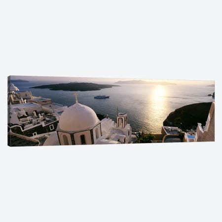 High angle view of buildings in a city, Santorini, Cyclades Islands, Greece Canvas Print #PIM4422} by Panoramic Images Canvas Print