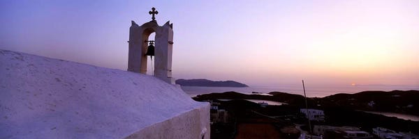 Cyclades: Bell tower on a building, Ios, Cyclades Islands, Greece by Panoramic Images