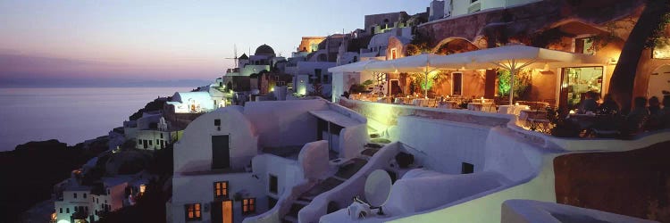 Coastal Village Landscape At Dusk I, Santorini, Cyclades, Greece