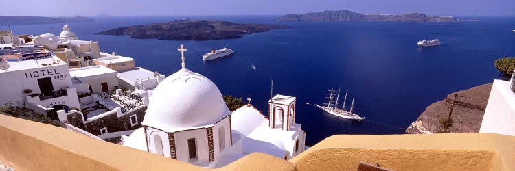 High angle view of buildings in a city, Santorini, Cyclades Islands, Greece #2 by Panoramic Images wall art