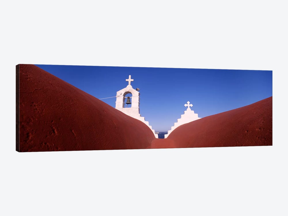 Low angle view of a bell tower of a church, Mykonos, Cyclades Islands, Greece by Panoramic Images 1-piece Art Print