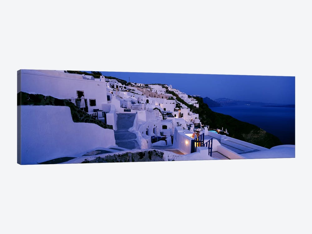Coastal Village Landscape At Dusk III, Santorini, Cyclades, Greece by Panoramic Images 1-piece Canvas Print