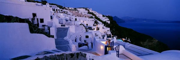 Santorini: Coastal Village Landscape At Dusk III, Santorini, Cyclades, Greece by Panoramic Images