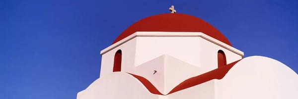 Cyclades: Low angle view of a church, Mykonos, Cyclades Islands, Greece by Panoramic Images