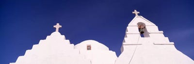 Low angle view of a church, Mykonos, Cyclades Islands, Greece #2 by Panoramic Images framed canvas print