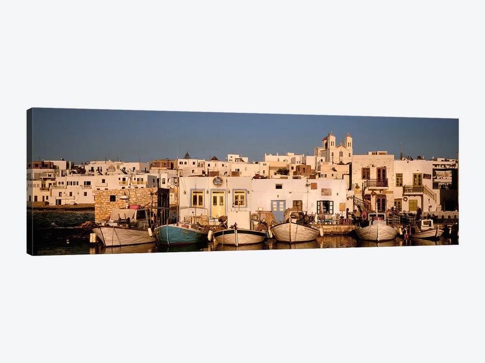 Docked Vessels, Naousa Harbour, Paros, Cyclades, Greece by Panoramic Images 1-piece Canvas Print
