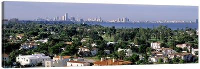 High Angle View Of The City, Miami, Florida, USA Canvas Art Print - House Art