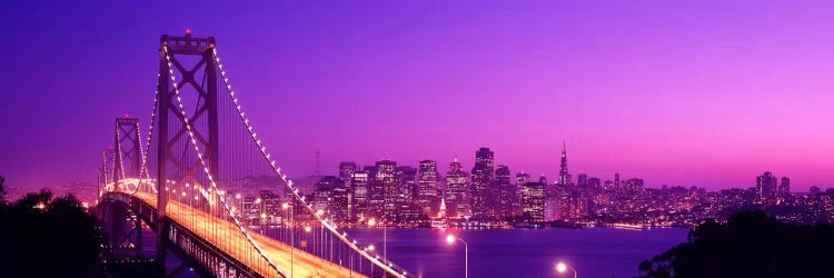 USACalifornia, San Francisco, Bay Bridge, night